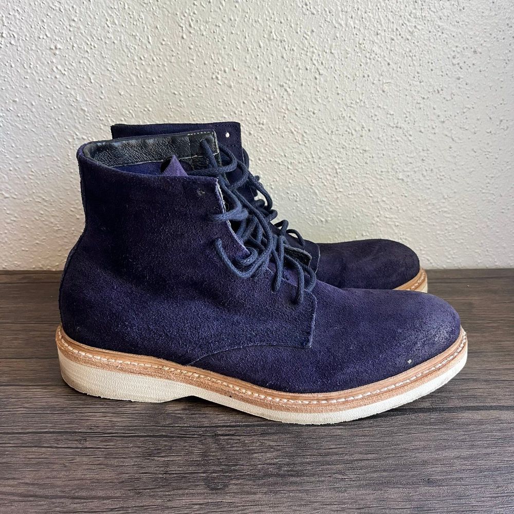 FreeBird Wheeler Navy Suede Ankle Boots Mens Size 10 US